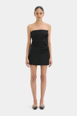 Sir the Label Leonardo Pleated Mini Dress Black Size 8 for rent on The Volte - image 1