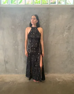 Guess Sunset Geo Lace Maxi Dress Black Size 10 for rent on The Volte - image 4