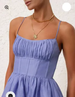 Zimmermann Natura Ruched Mini Dress Iris Purple Size 0P/Au 6 for rent on The Volte - image 4