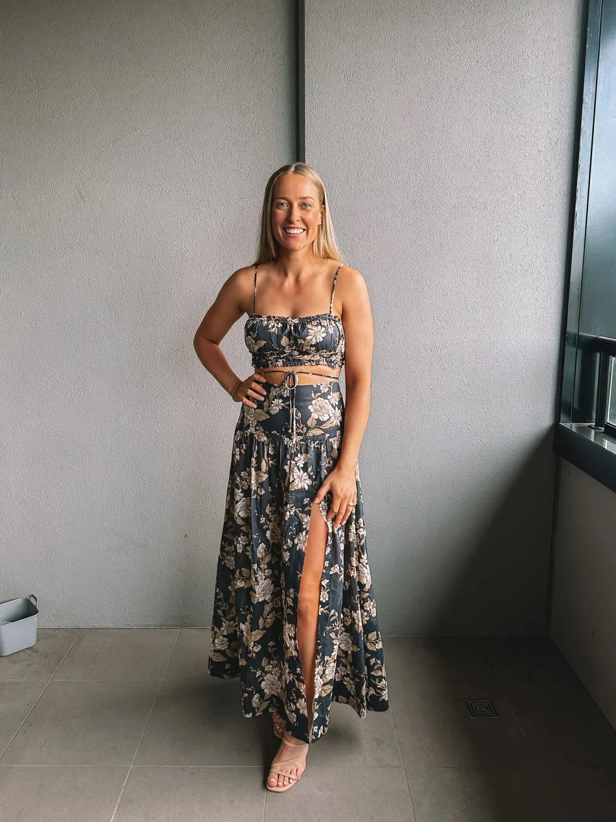 Bec & Bridge Opaline Floral Crop Top and Skirt Set Floral Size 6 for rent on The Volte - main image