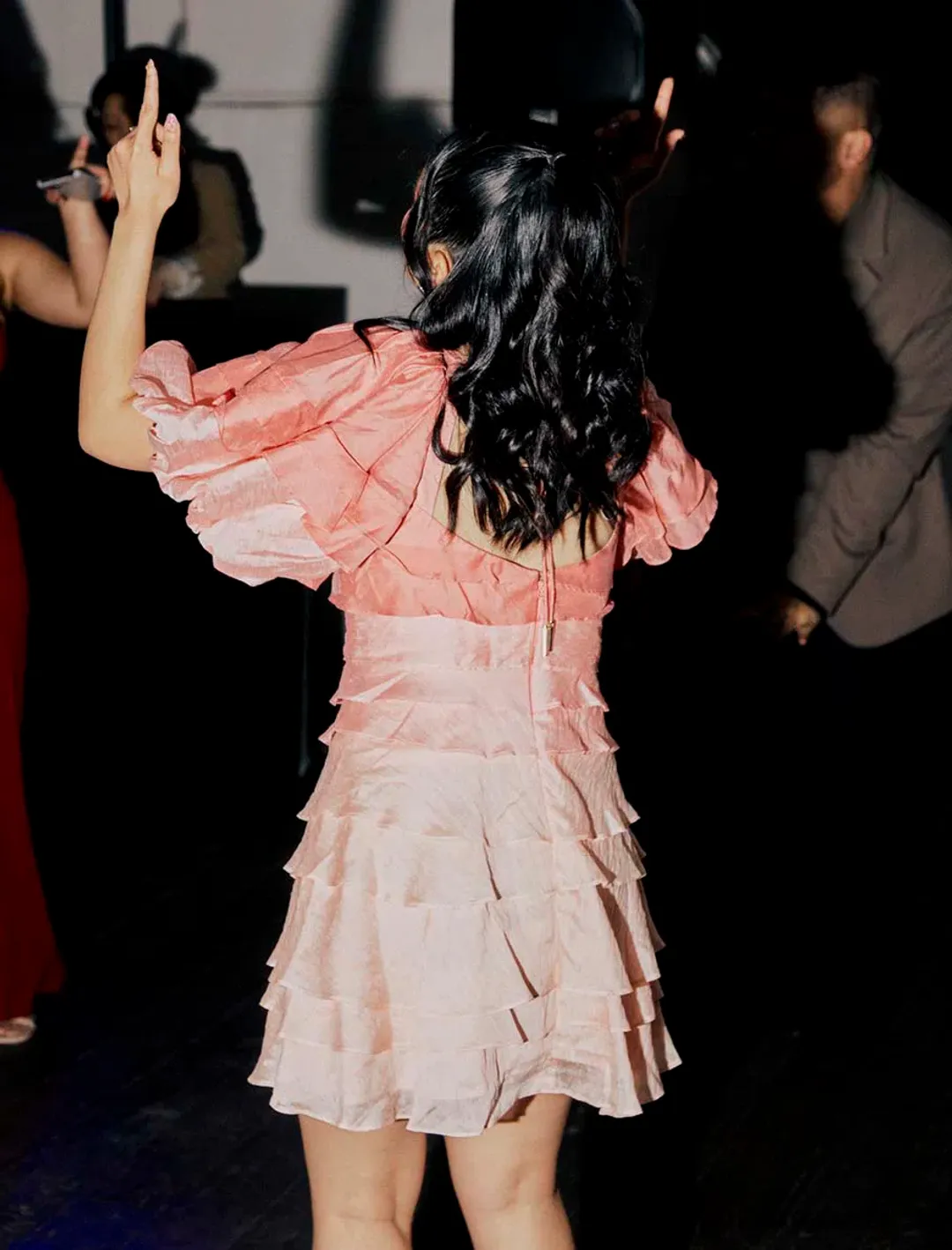 Acler Kirton Mini Dress Ombre Pink Size 6 for rent on The Volte - main image