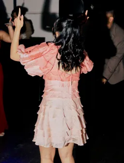 Acler Kirton Mini Dress Ombre Pink Size 6 for rent on The Volte - image 3