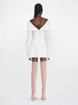 Dion Lee Hook Tube Shirt Mini Dress in White Size 10 for rent on The Volte - image 2