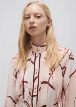 Aje Beatrice Pleated Midi Dress Whimsical Dove Size 10 for rent on The Volte - image 4