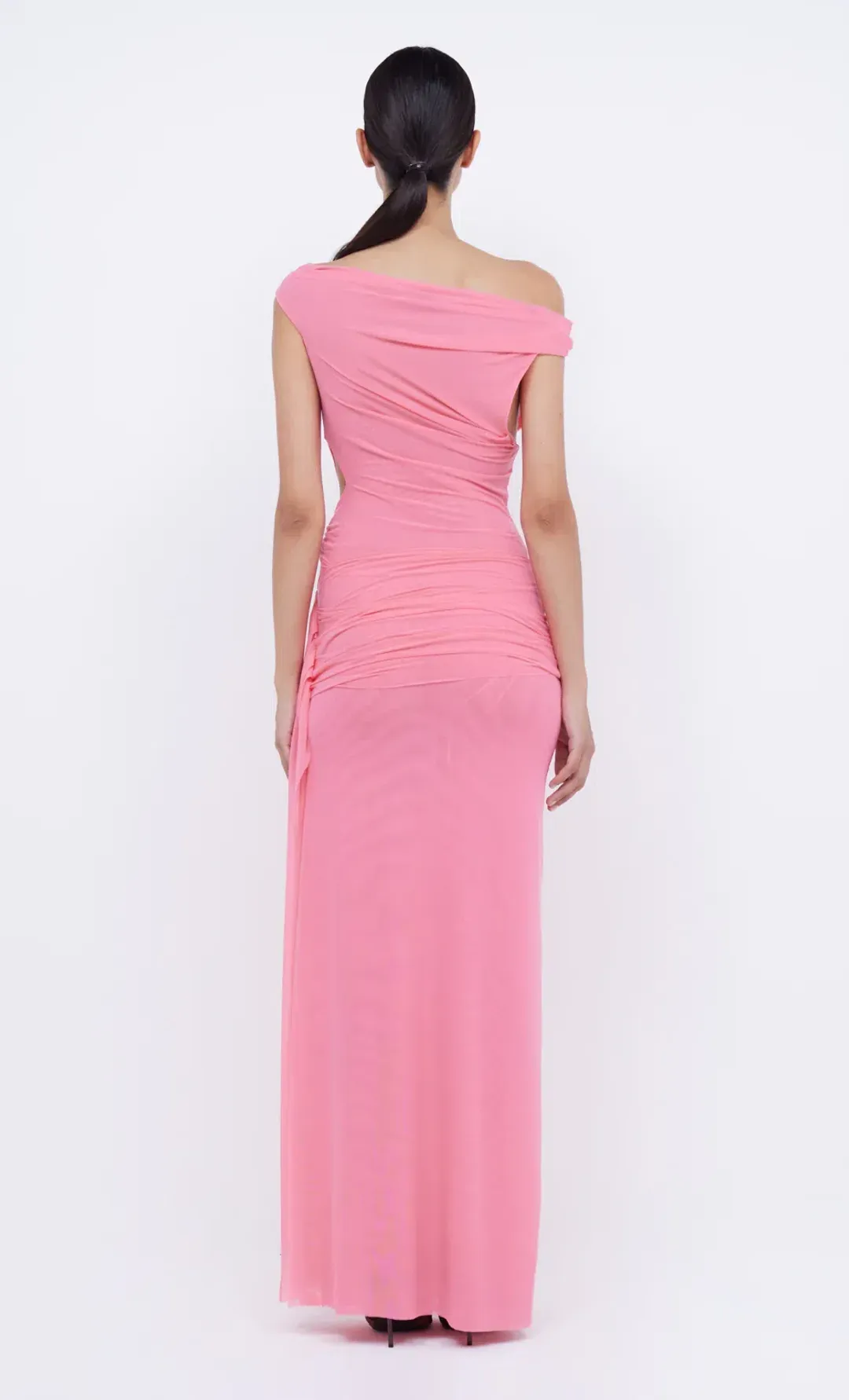 Bec & Bridge Kailani Asym Dress Grapefruit Pink Size 6 for rent on The Volte - main image
