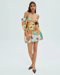 Alemais Piato Sculpt Mini Dress Floral Size 10 for rent on The Volte - image 7