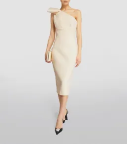Rachel Gilbert Miche Midi Dress Beige Size 0 / AU 6 for rent on The Volte - image 1