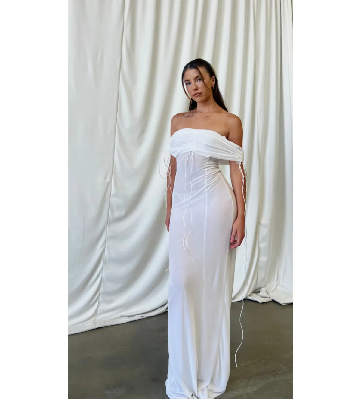 NOVICH Gabrielle Maxi Dress White Size XS/Au 6 for rent on The Volte - main image