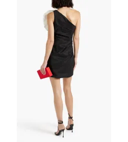 Rachel Gilbert Evana Strapless Floral-appliquéd Poplin Mini Dress In Black Size S/Au 8 for rent on The Volte - image 2
