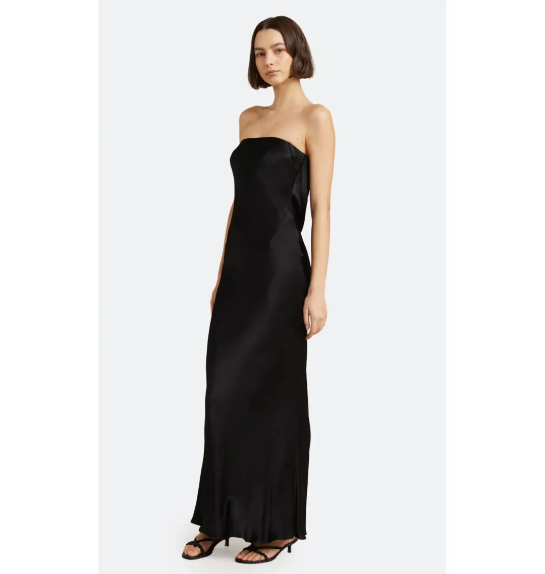 Bec & Bridge Moon Dance Strapless Dress in Black Size AU 6 for rent on The Volte - main image