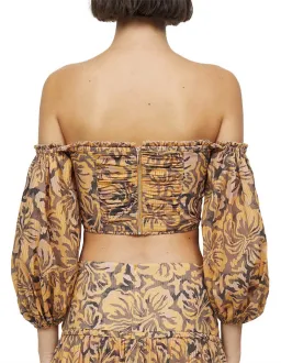 Bec & Bridge Samara Long Sleeve Crop Top Floral Print Size 8/S for rent on The Volte - image 4
