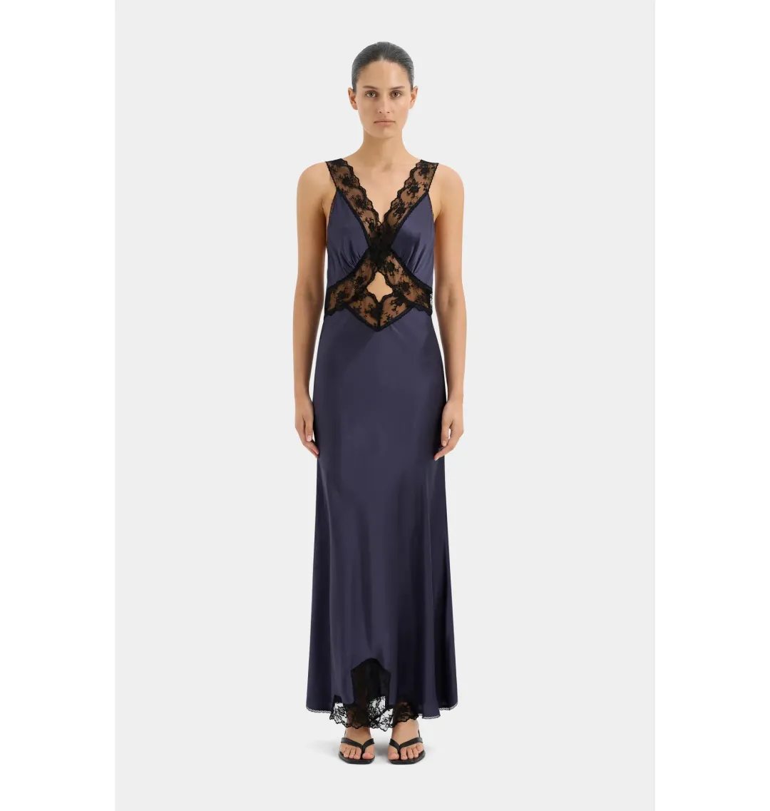 Sir The Label Aries Cut Out Gown in Navy Size 0 / AU 8 for rent on The Volte - main image
