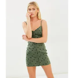 Bec & Bridge Lou Lou Mini Dress in Khaki Size AU 10 for rent on The Volte - image 2
