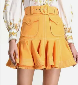 Zimmermann Super Eight Safari Skirt Yellow Size 2 / AU  for rent on The Volte - image 2