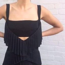 DION LEE -  "Broken Pinafore" Dress in Black with Pink strap (back) for rent on The Volte - image 2