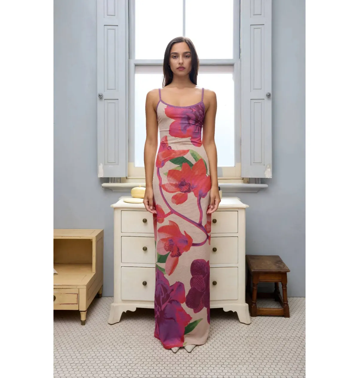 With Harper Lu Bloom Dress Mesh Fuchsia Size AU 6 for rent on The Volte - main image