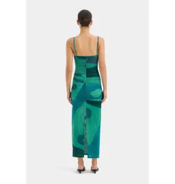 Sir the Label Frankie Midi Dress Emerald Reflection Size AU 8 for rent on The Volte - image 3