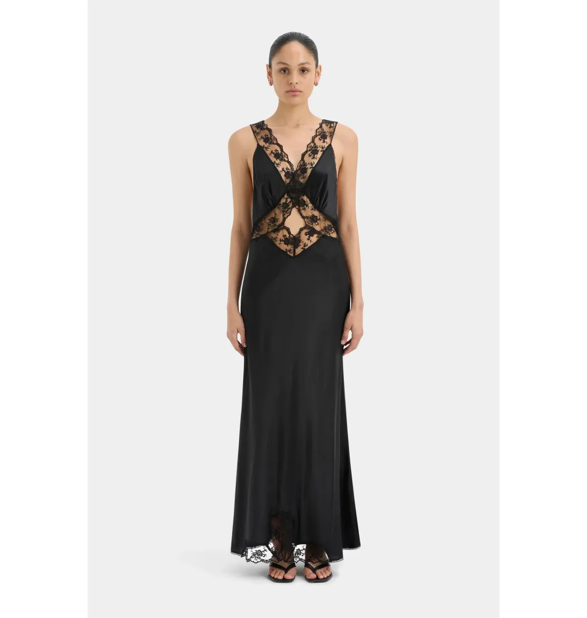 Sir The Label Aries Cut Out Gown In Black Size 1 / AU 8 for rent on The Volte - main image