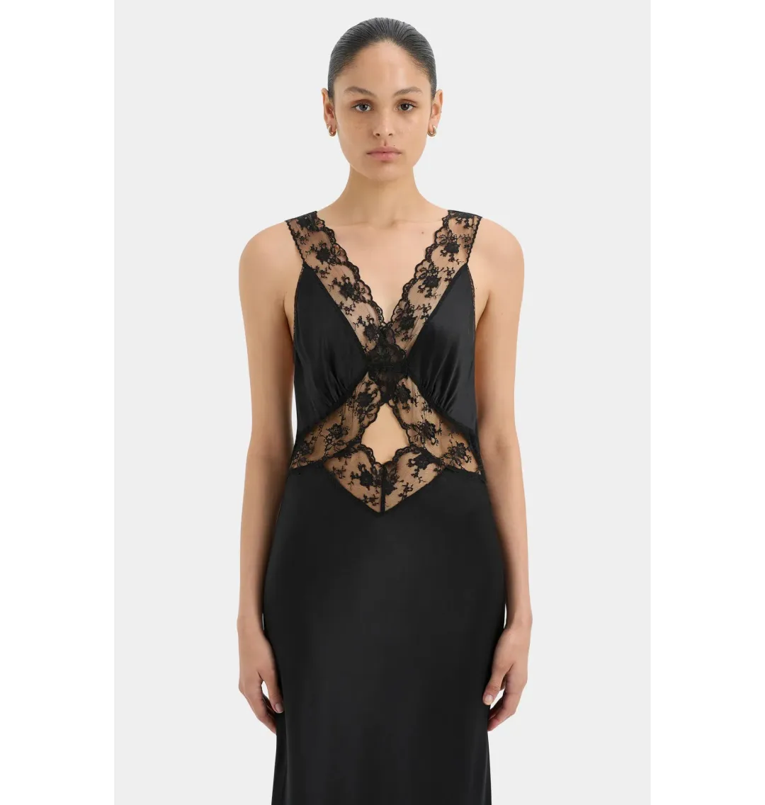 Sir The Label Aries Cut Out Gown In Black Size 1 / AU 8 for rent on The Volte - main image
