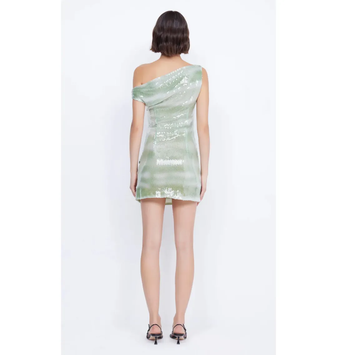 Bec & Bridge Brydie Asym Mini Dress Mint Ombre Size AU 8 for rent on The Volte - main image
