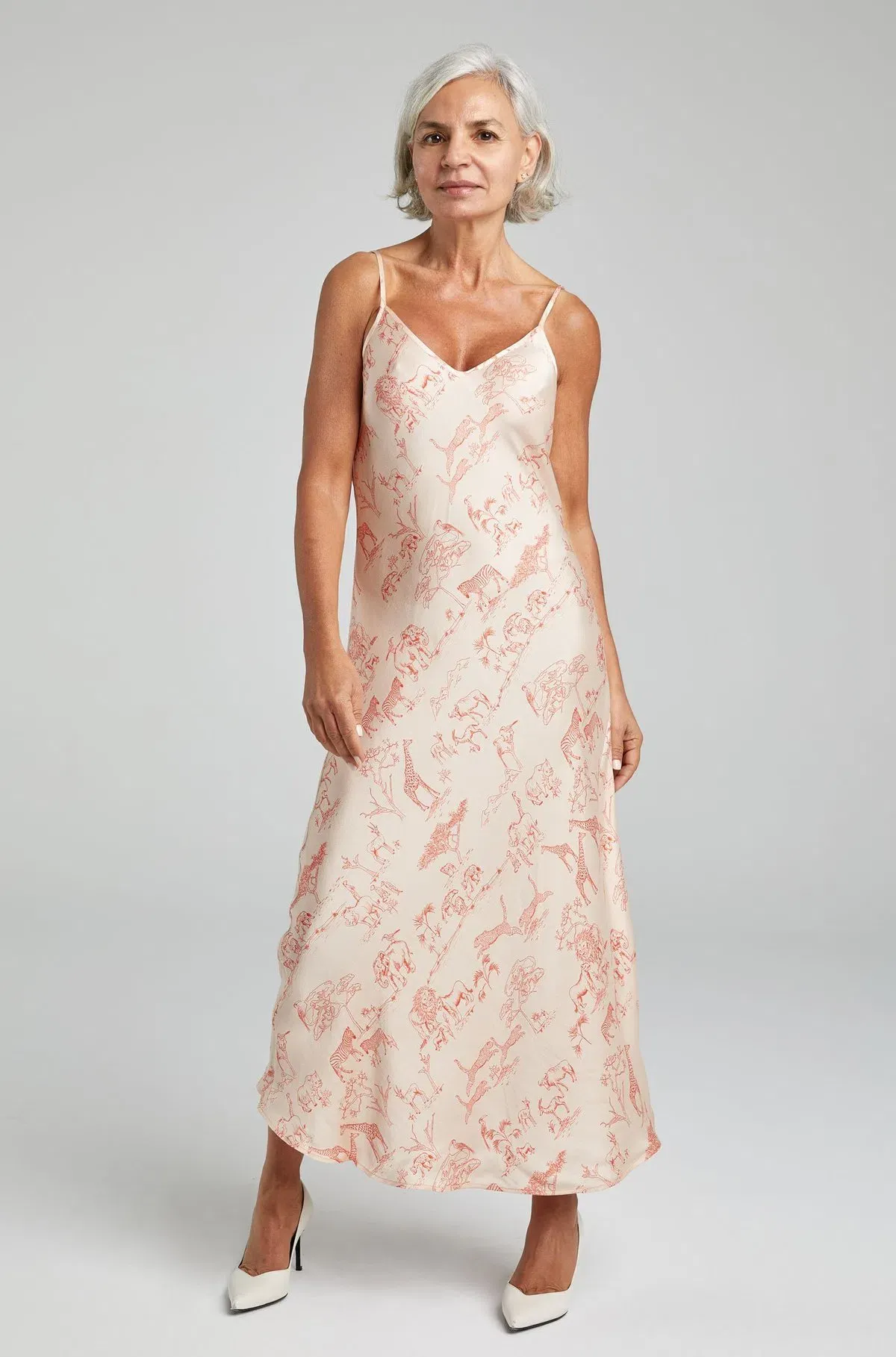 Silk Laundry 90s Silk Bias Cut Slip Dress Serengeti Size 6 for rent on The Volte - main image