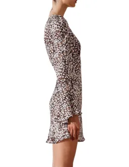 Shona Joy Billie Frill Cuff Bias Mini Dress Floral Size M / AU 10 for rent on The Volte - image 4