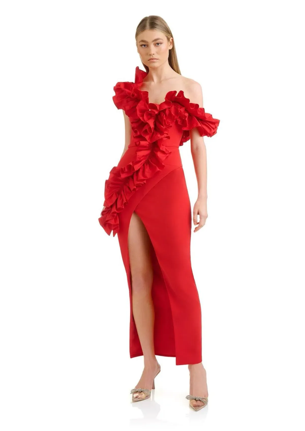 Eliya the Label Rossana Dress Red Size S / AU 8 for rent on The Volte - main image