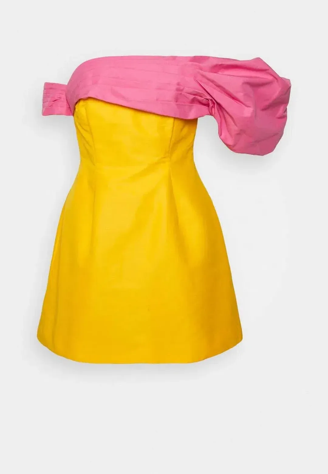 Rachel Gilbert Manuela Mini Dress Saffron/Pink Size 4 / AU 14 for rent on The Volte - main image