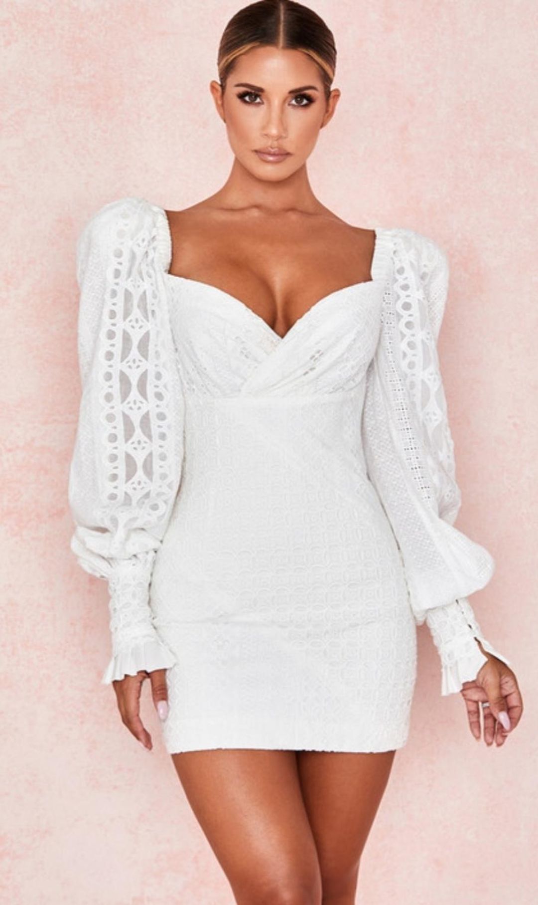 House of CB Marquis Mini Dress White Size 8 for rent on The Volte - main image