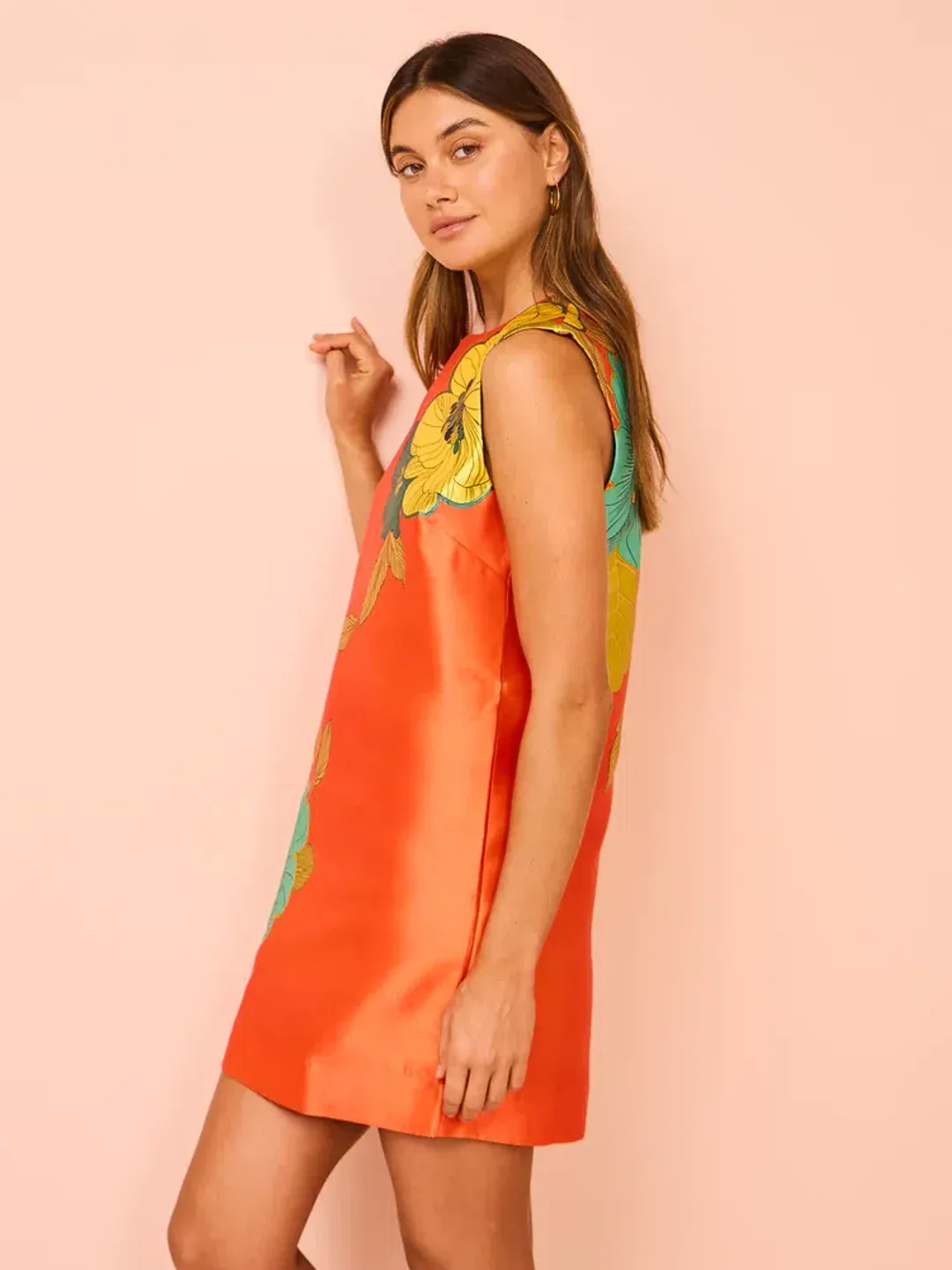 Alemais Piato Mini Dress in Marigold Size 12 for rent on The Volte - main image