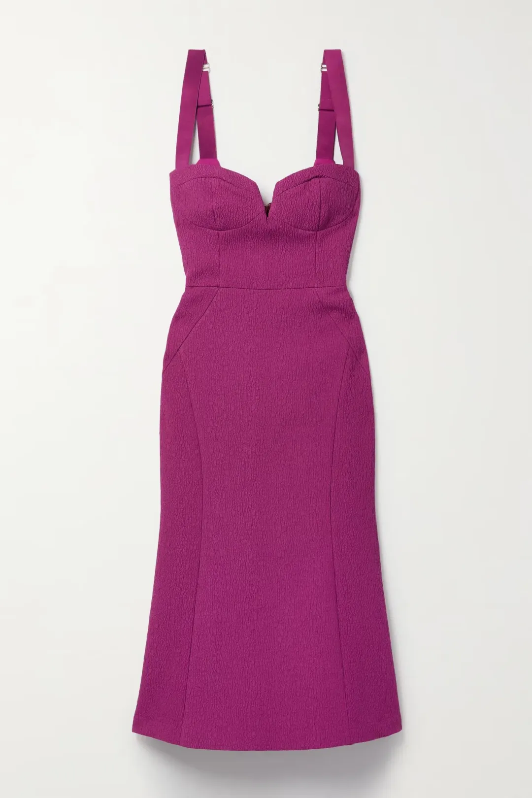 Rebecca Vallance Diana Crepe Midi Dress In Grape Size 8 for rent on The Volte - main image