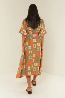 Palm Noosa Souvenir Dress Brown Emblem Size 14 for rent on The Volte - image 2