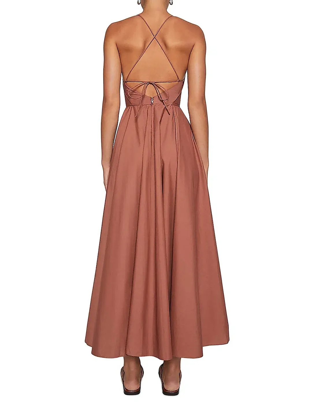 Scanlan Theodore Parachute Cotton Dress in Sienna Dusty Pink Size 8 for rent on The Volte - main image