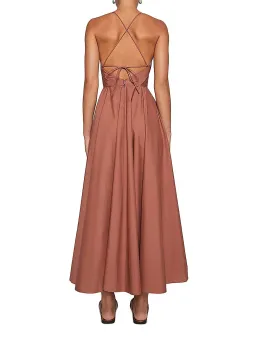 Scanlan Theodore Parachute Cotton Dress in Sienna Dusty Pink Size 8 for rent on The Volte - image 3