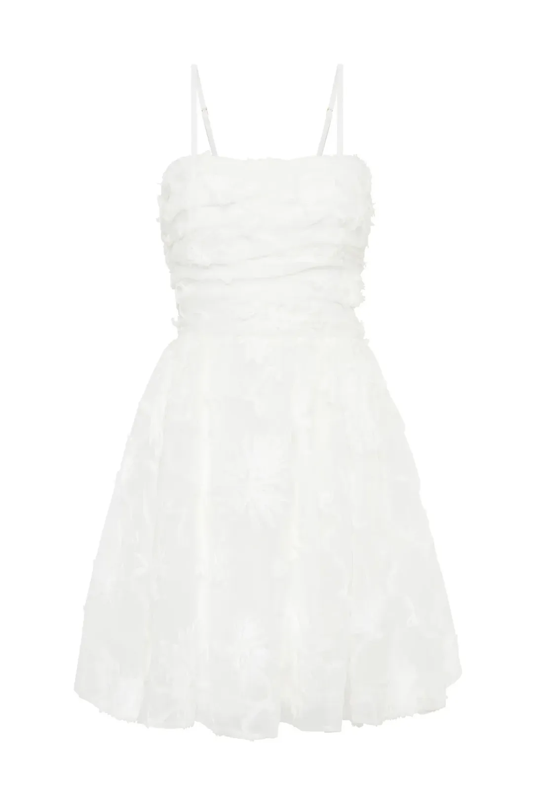 Aje Evangeline Mini Dress Ivory Size 8 for rent on The Volte - main image