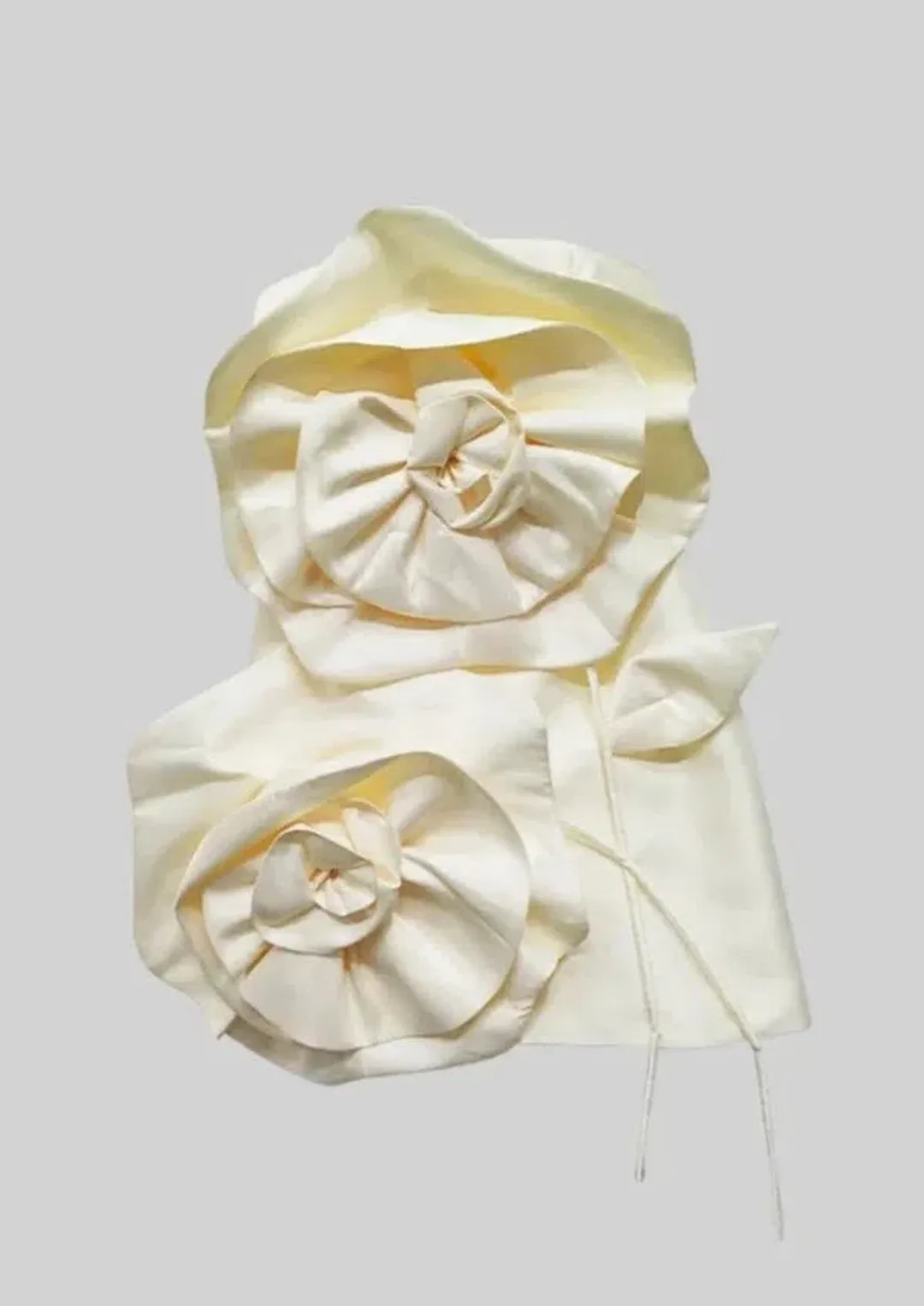 Mew Mews Anwen Flower Mini Dress Ivory Size 10 for rent on The Volte - main image