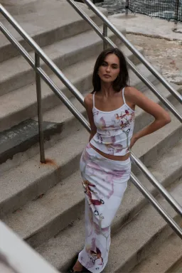 With Harper Lu Purity Blossom Set Floral Size S/AU 8 for rent on The Volte - image 3