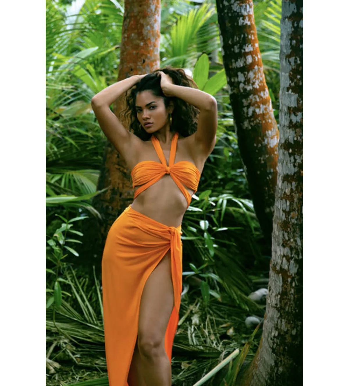 Rat & Boa Zeta Top & Oriana Skirt Set Orange Size S/Au 8 for rent on The Volte - main image