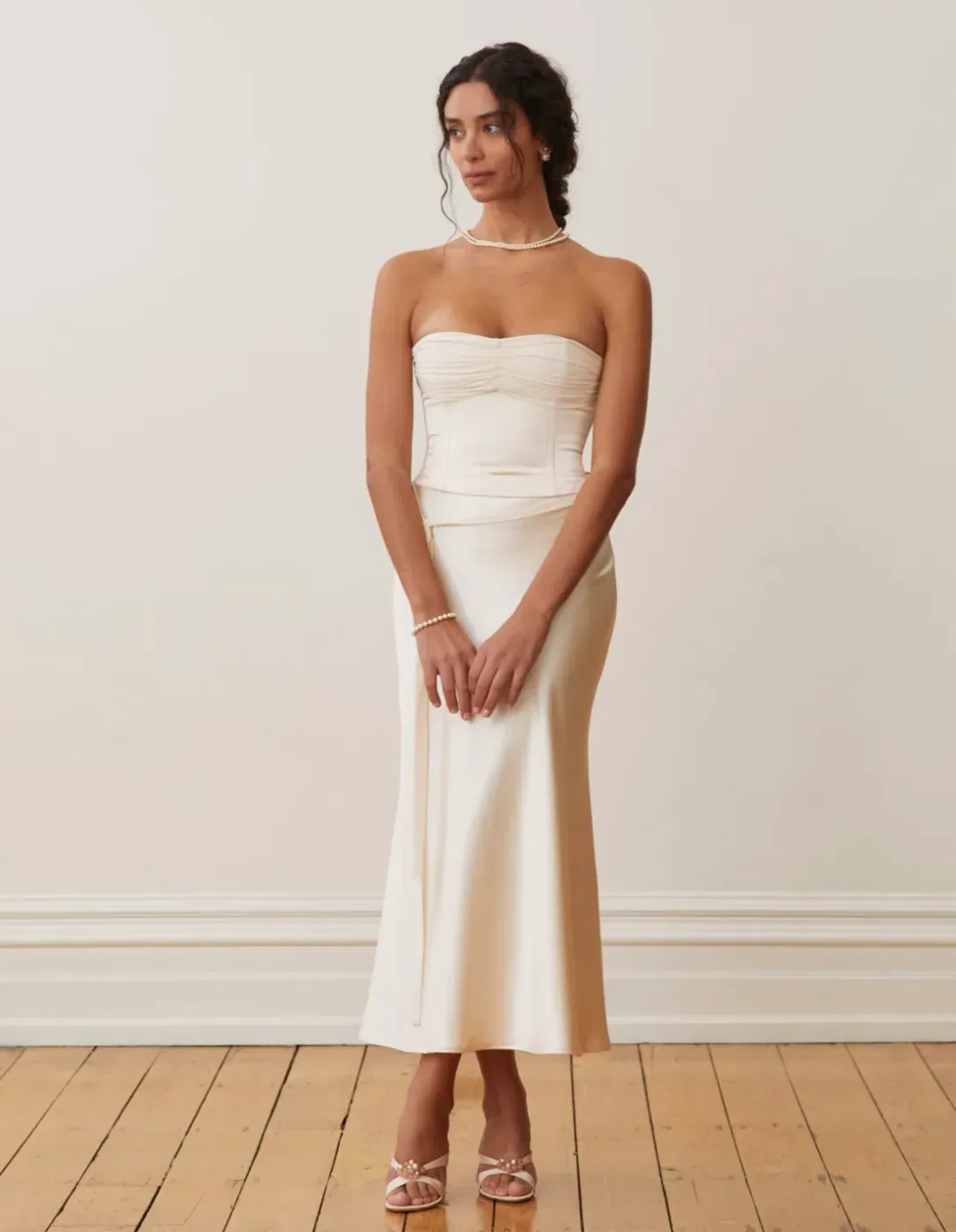 Arcina Ori Blair Bustier Beige Size S/Au 8  for rent on The Volte - main image