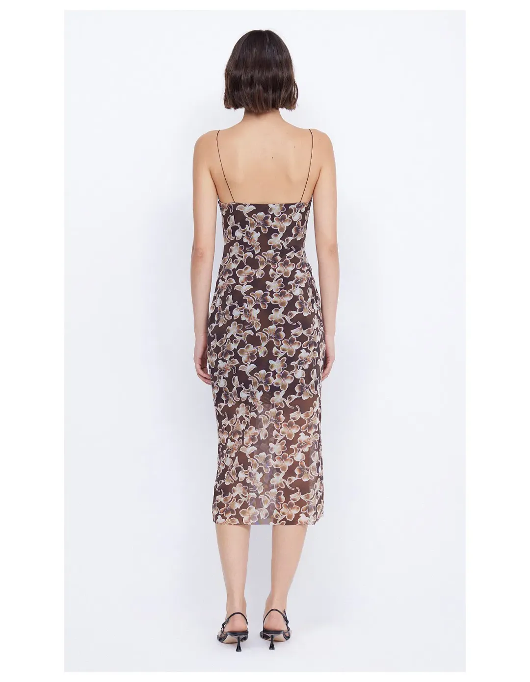 Bec & Bridge Herlani Singlet Midi Dress Hibiscus Choc Size 8  for rent on The Volte - main image