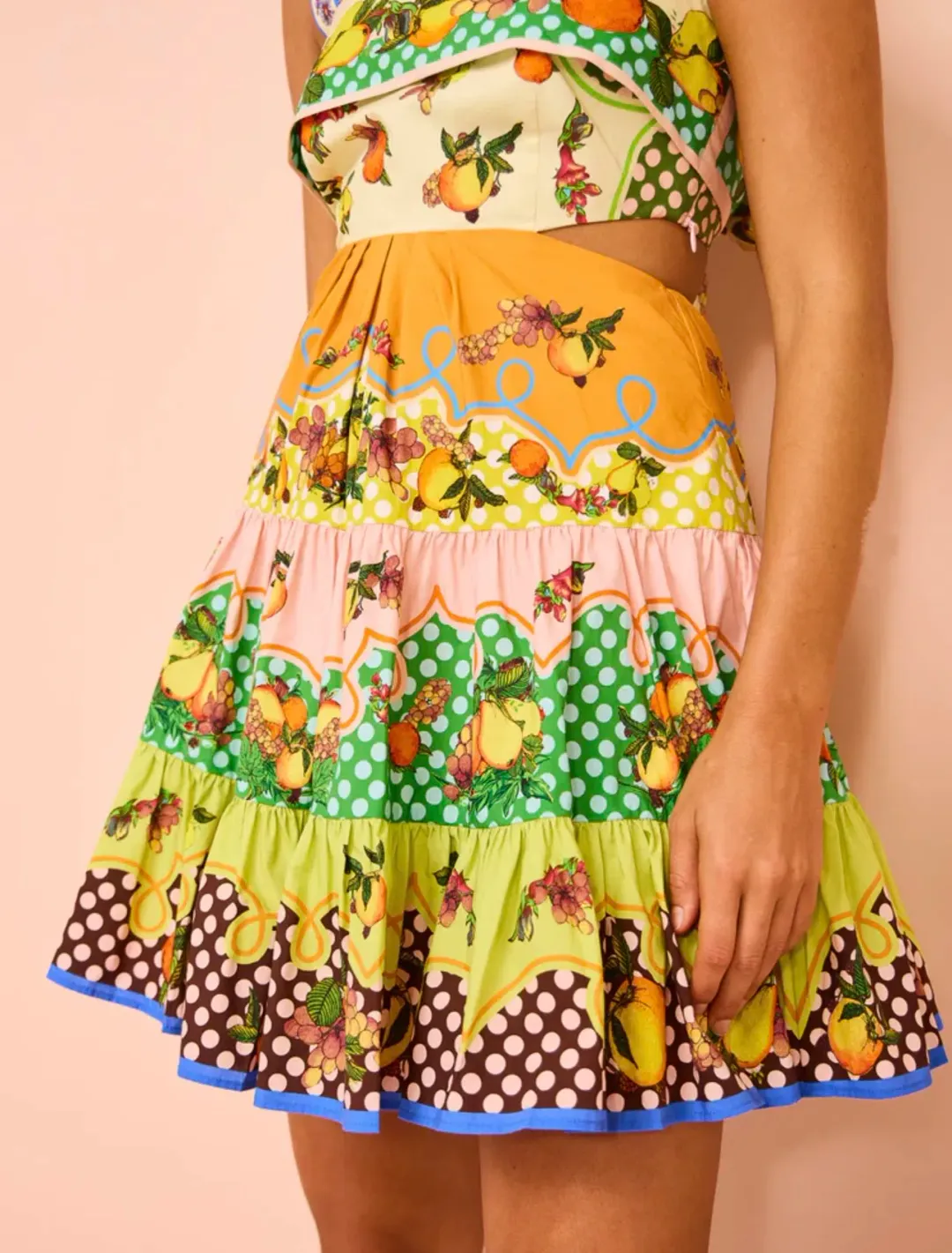 Alemais Lemonis Cut Out Mini Dress Multi Size 10 for rent on The Volte - main image