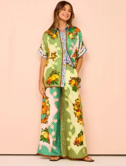 Alemais   Lemonis Silk Shirt (Size 6) & pants (Size 8) for rent on The Volte - image 1