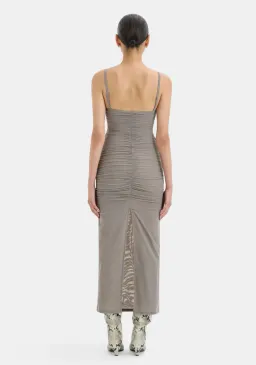 Sir The Label Jacques Gathered Midi Dress Slate Size 0 /Au 6 for rent on The Volte - image 3
