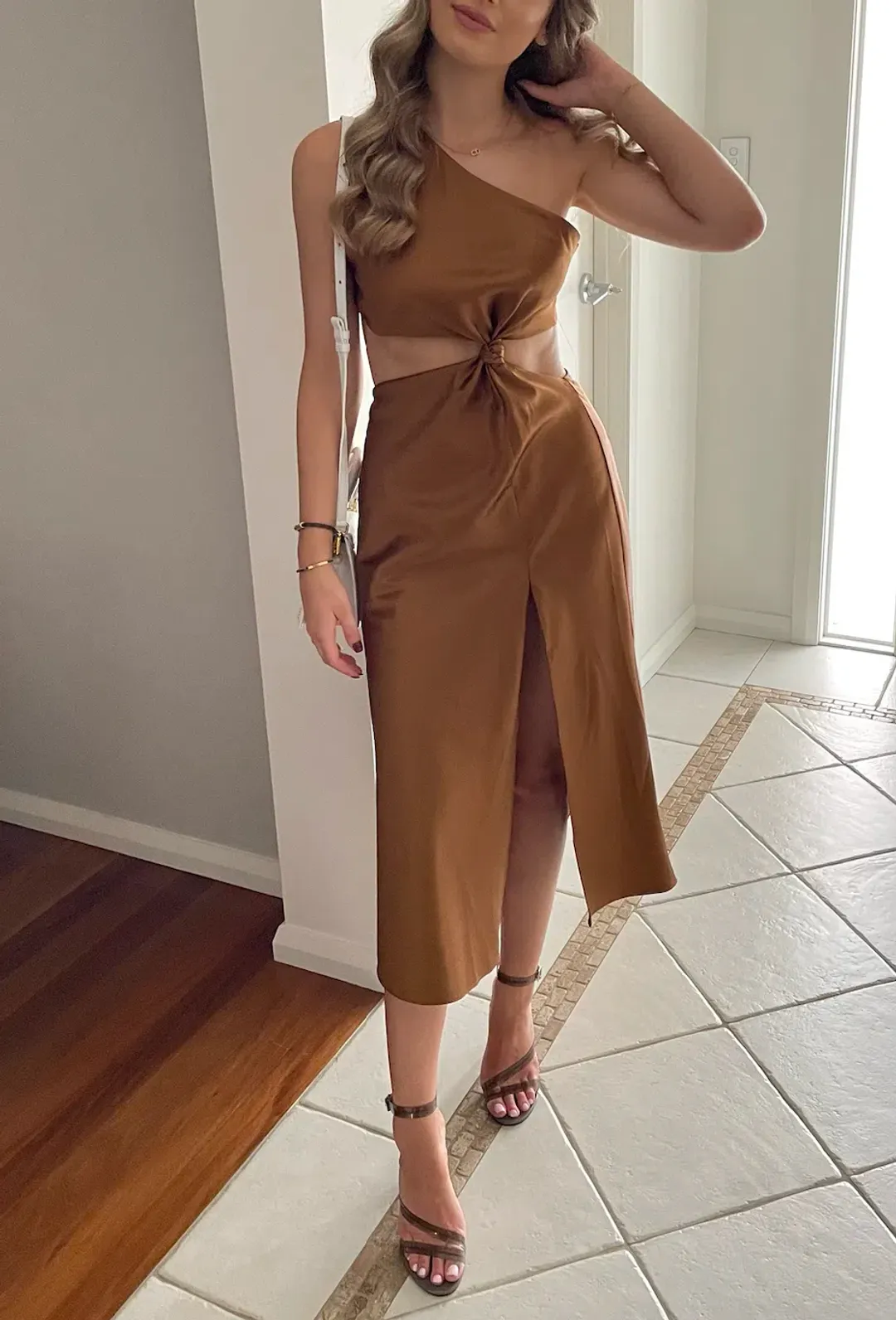 LPA the Label  Imani Dress In Brown Size XS/Au 6  for rent on The Volte - main image