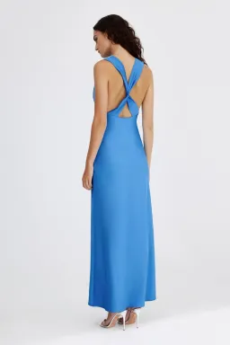 Significant Other  Lara Backless Dress Azure Blue Size 10  for rent on The Volte - image 2