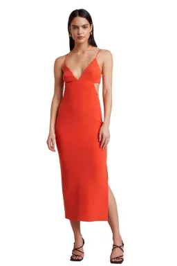 Bec & Bridge Ella Midi Dress Flame Size 8 for rent on The Volte - image 2