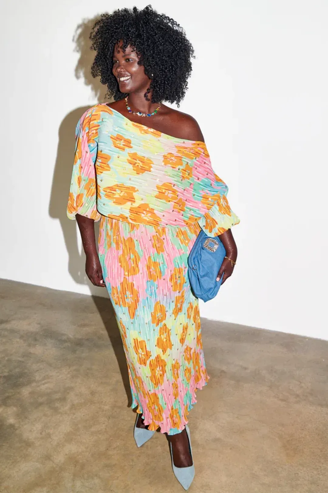 Never Fully Dressed Tilly Ombre Long Sleeve Dress Multi/Floral Size 14 for rent on The Volte - main image