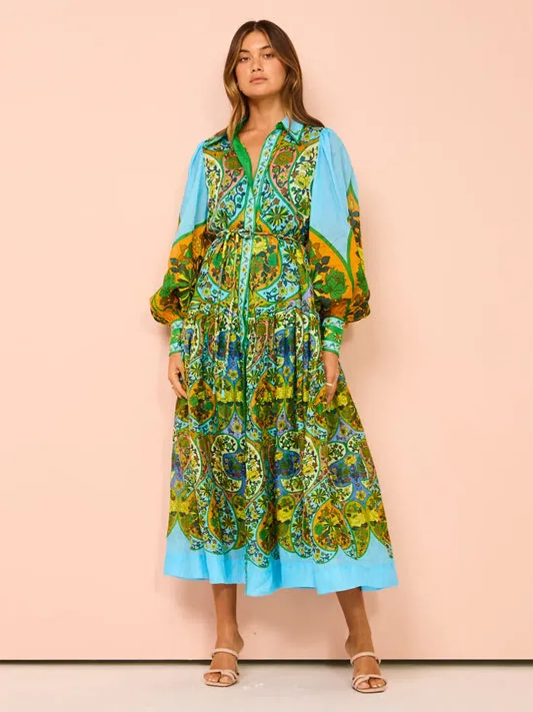 Alemais Sofie Shirtdress Multi Size 8 for rent on The Volte - main image