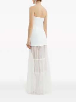 Rebecca Vallance Mirabella Strapless Gown Ivory Size 12 for rent on The Volte - image 3