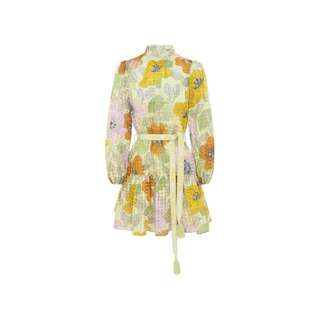 Alemais Agalia Mini Dress Floral Size 6 for rent on The Volte - main image